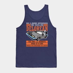 Doc E Brown Enterprises Time Travelling Delorean Tank Top